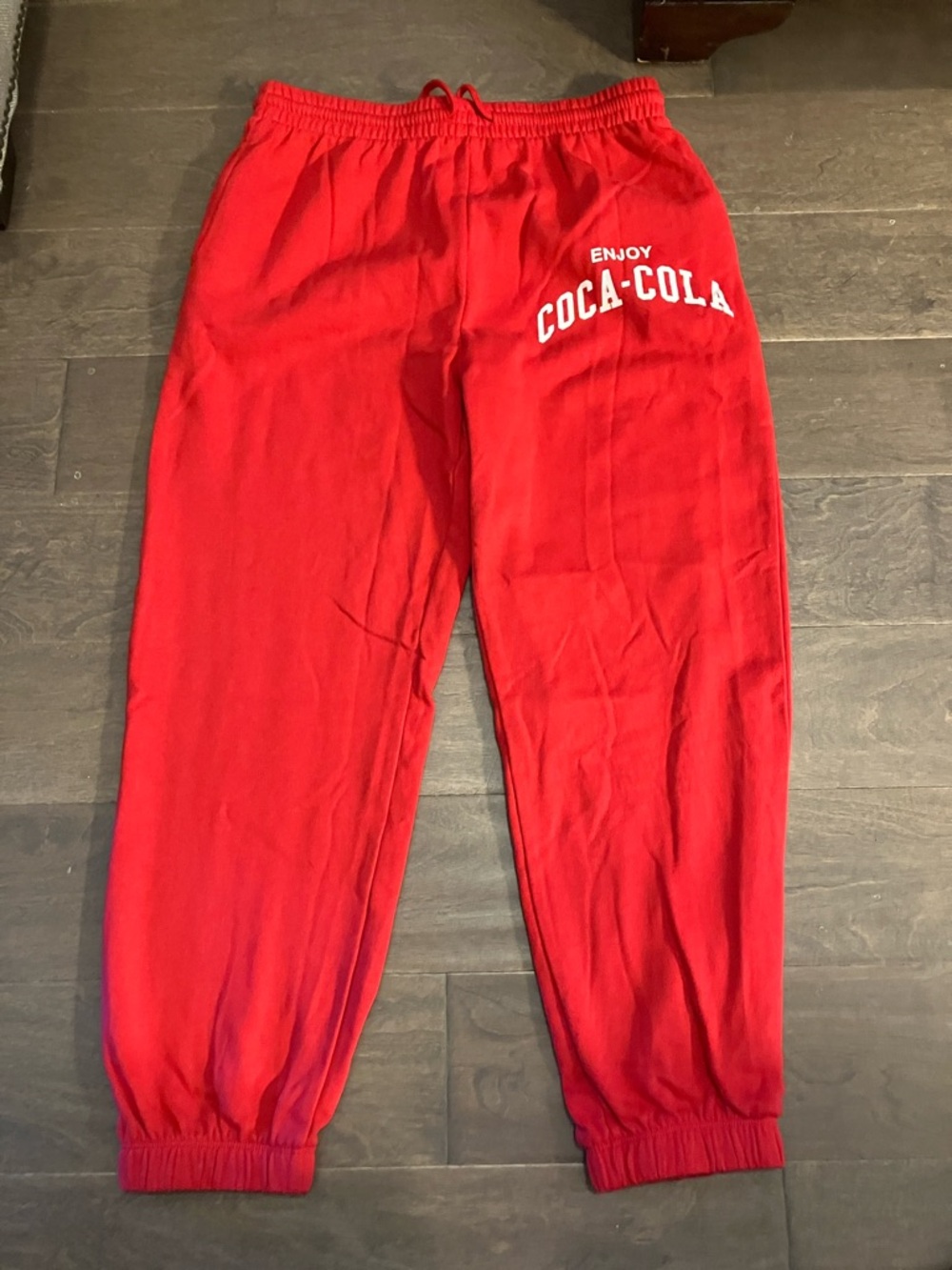 Coca Cola Kids Bright Red Jogger Pants with White Logo